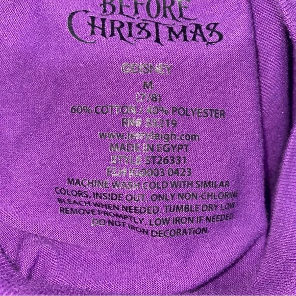 Disney Nightmare Before Christmas Children’s Tee, Girls 7/8, 60% Cotton - Picture 7 of 7